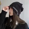 Crochet Couple Bonnet Hat Men Women Hat Korean Style Hat Knitting Zipper Beanie Baggy Melon Cap