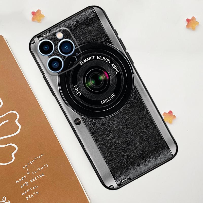 Etui na telefon z aparatem fotograficznym Retro do iPhone'a 15 16 14 13 12 11 Pro Max Mini Plus XS X XR Tylna obudowa