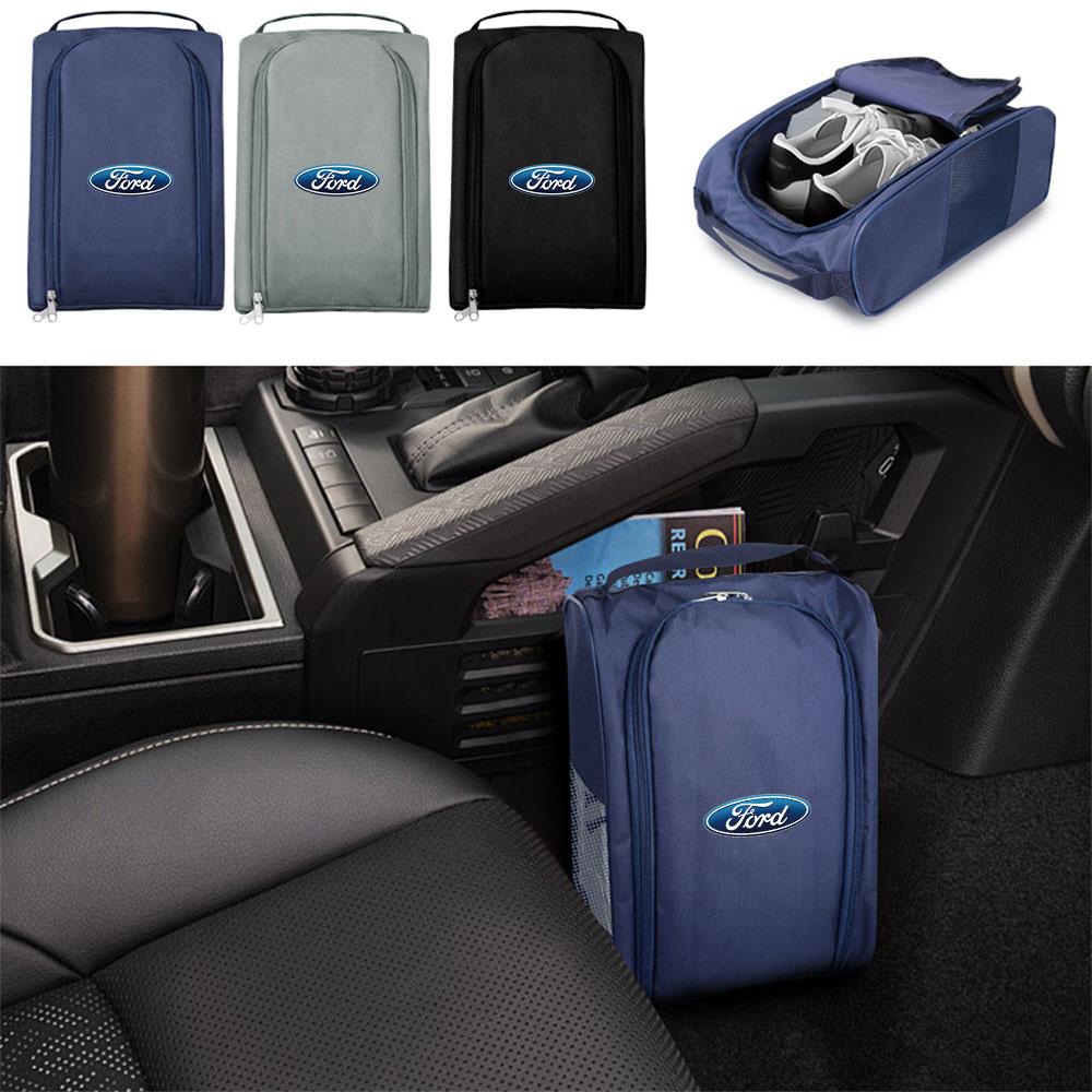 BAYN7 For Ford Focus Mondeo Max Fusion Ranger Mustang Kuga Car Logo Shoes Storage Bag Organizer Decoration Auto Interior Accessories