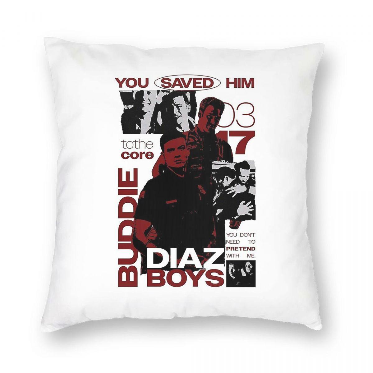 9-1-1 Evan Buckley Eddie Diaz Square Pillowcase Polyester Linen Velvet Pattern Zip Decorative Room Cushion Cover Peach skin 18*18(CM)-1Pcs
