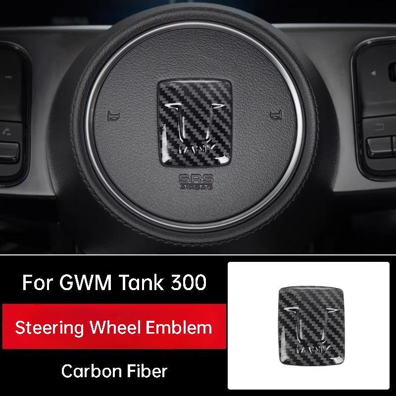 For GWM Tank 300 400 500 Car Front Emblem Sticker Wheel Hub Badges Steering Wheel Decoration Sticker Modification Accessories