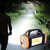 Solar Powered Xpe LED Flashlight Camping Lamp Portable Torch COB Side Mini for