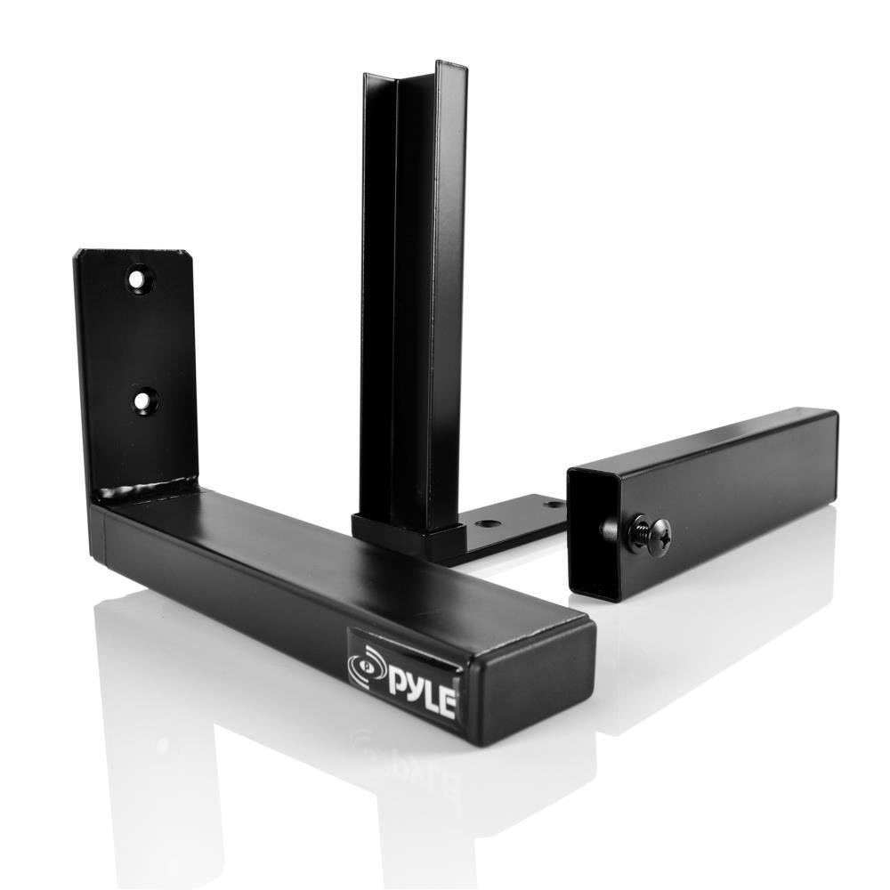 Pyle Speaker Wall Mount Speaker Stand Pair Soundbar Speaker Large and Small Speaker Center Channel Speaker Wall Mount Adjustable Length Extendable 110