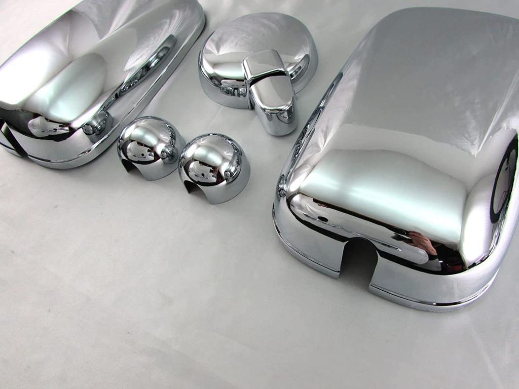 BRIGHTZ Atlas F24 Chrome Door Mirror Cover and Under Mirror Cover Set [TRUCK-MIR-L-006]