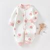 Newborn Baby Clothes Warm Cotton Quilted Romper Long Sleeve Infant Onesie Autumn Winter Thickened Outfit
