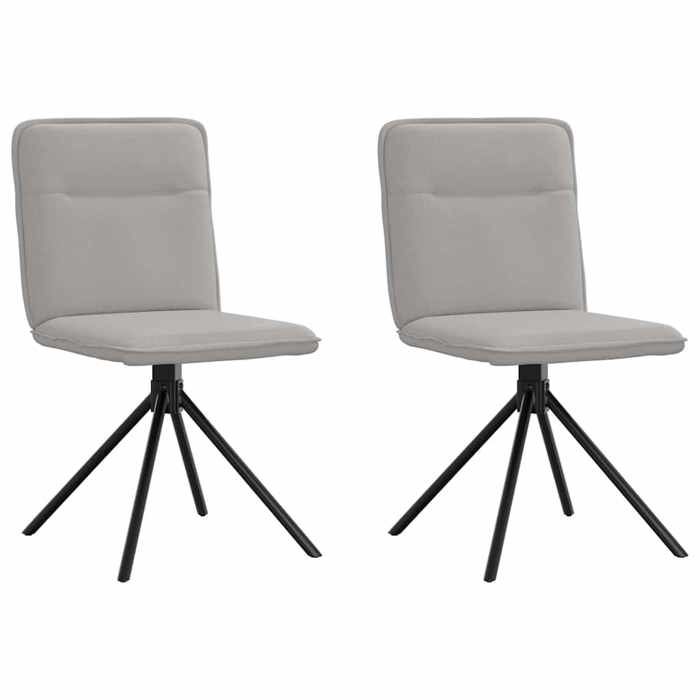 VidaXL Chaises à manger lot de 2 gris nuage tissu, chaise, chaise de salon, chaise d'accent, chaise de cuisine, siège de 4101241