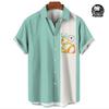 New Hawaiian Shirts for Men Casual Button Down Short Sleeve Unisex Striped 3D Print Summer Beach European Size S to 5XL