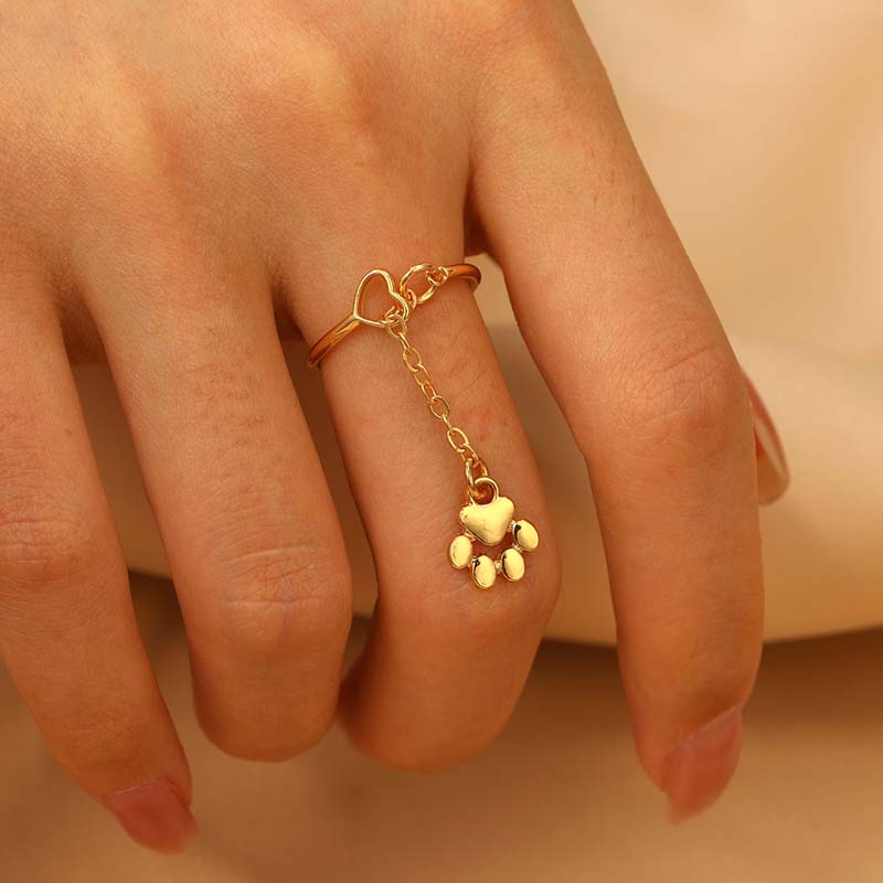 Exquisit Retro Shell Starfish Pendant Rings for Women Girls Classic Tassel Chain Adjustable Rings Fashion Party Jewelry Gifts