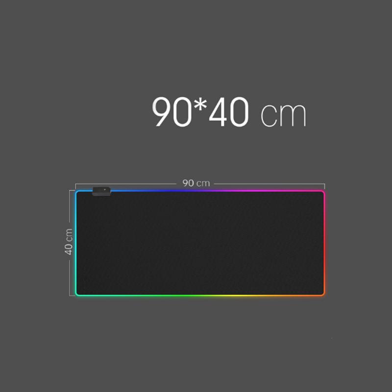 

LED Light Mousepad RGB Keyboard Cover Desk-mat Colorful Surface Black Mouse Pad Waterproof Multi-size World Computer Gamer 600x300X3MM RGB чорний