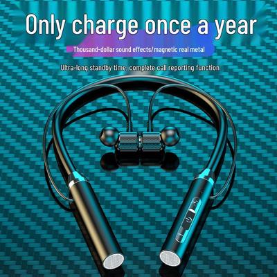 Popular Wireless Sports Neckband Headphones G01: Long Battery, Heavy Bass, Compatible with Apple, Huawei, Xiaomi, and Oppo.