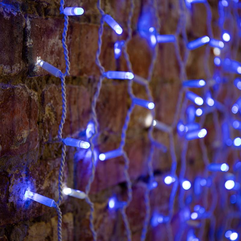 

Garland Neon-night led Rain 2x1 5m Flicker Effect White Wire Blue Diodes 235-223