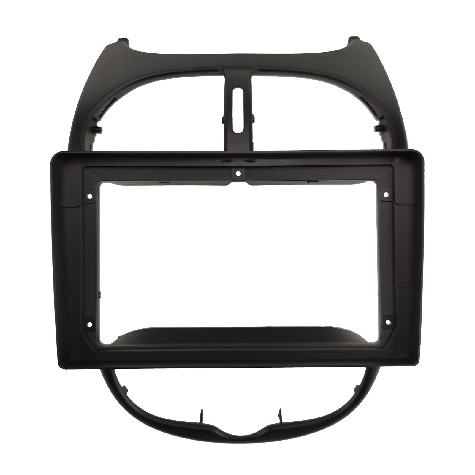 

9-дюймовая 2-Din рамка приборной панели автомобиля рамка DVD-плеера рамка радио панели навигационная панель для Peugeot 206 2000-2010 2-Din Android