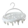 Round Drying Rack Clothes Hanger Plastic Round Laundry Hanger with Clips for Socks Underwear White