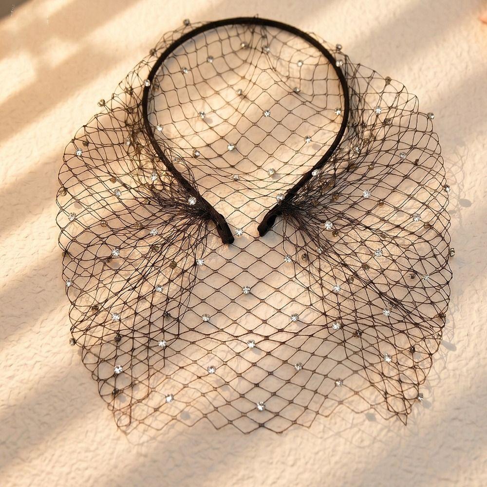 Rhinestone Bride Veils French Style Bridal Headwear Fashion Women's Headpieces Wedding Ceremony