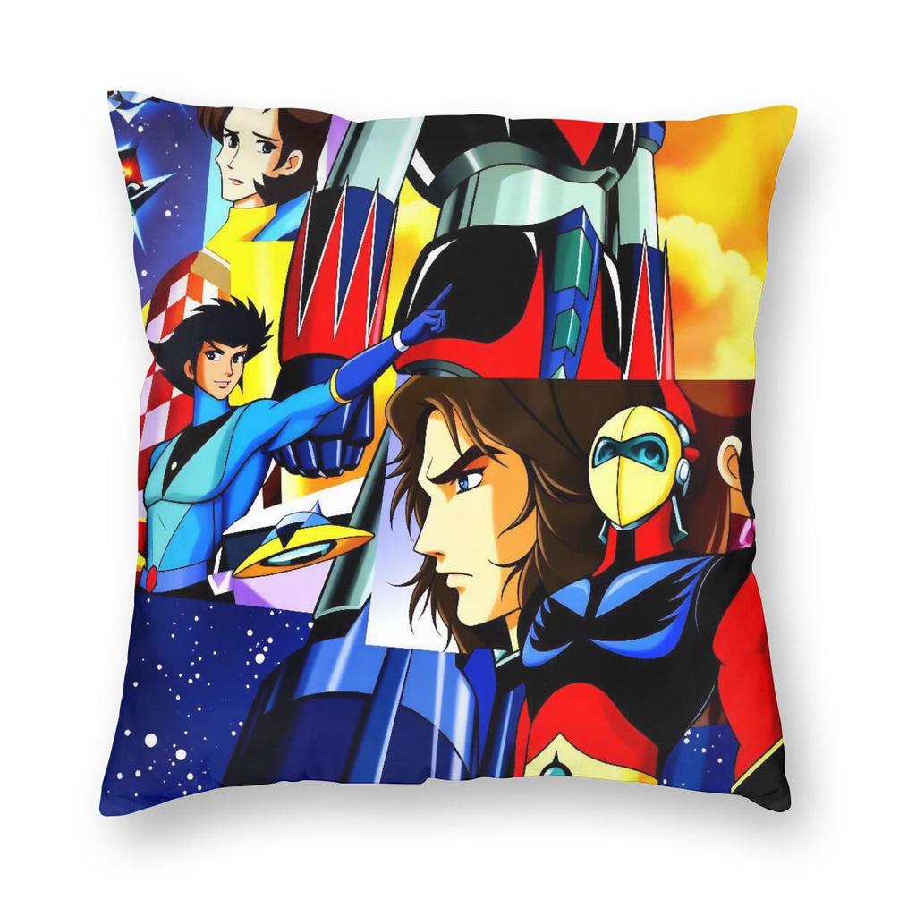 Ufo Robot Grendizer Pillowcase Printed Polyester Cushion Cover Decorations Throw Pillow Case Cover Bedroom Square 40*40Cm