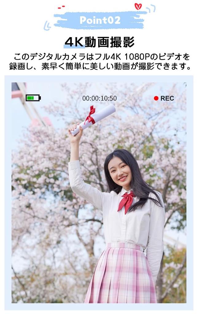 48MP Digital Toy Camera for 1080P Video 16x Image Continuous Lightweight Mini Ideal for School and Includes 32GB Card Camera, Kids, Recording, Zoom,