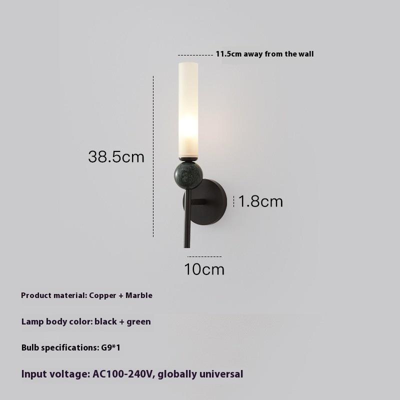 

New LED Natural Marble Wall Lamp Bedroom Bedside Lamp Living Room Dining Room Decorative Lighting G9 Light Bulb Warm light