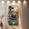 Animal Funny Sloth Cute Phone Case For iPhone 17,16,15,14,13,12,11 Plus,Pro Max,XS,X,XR,SE,Mini,8,7,Soft Silicone Black Cover
