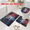 Personalized Erling Haaland 3Pcs Flannel Toilet Mat Set Custom Text Bathroom Rug Non Slip