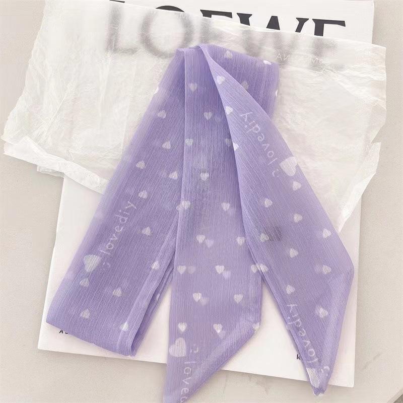 Qiandongge Seidenschal Stirnband Retro Weiblichkeit Gebundener Pferdeschwanz Schleife Band Stirnband Streamer Stirnband Mori Serie