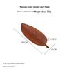 Leaf-Shaped Japanese Walnut Wood Snack Tray - Irregular Solid Wood Fruit Bowl with Vein Design