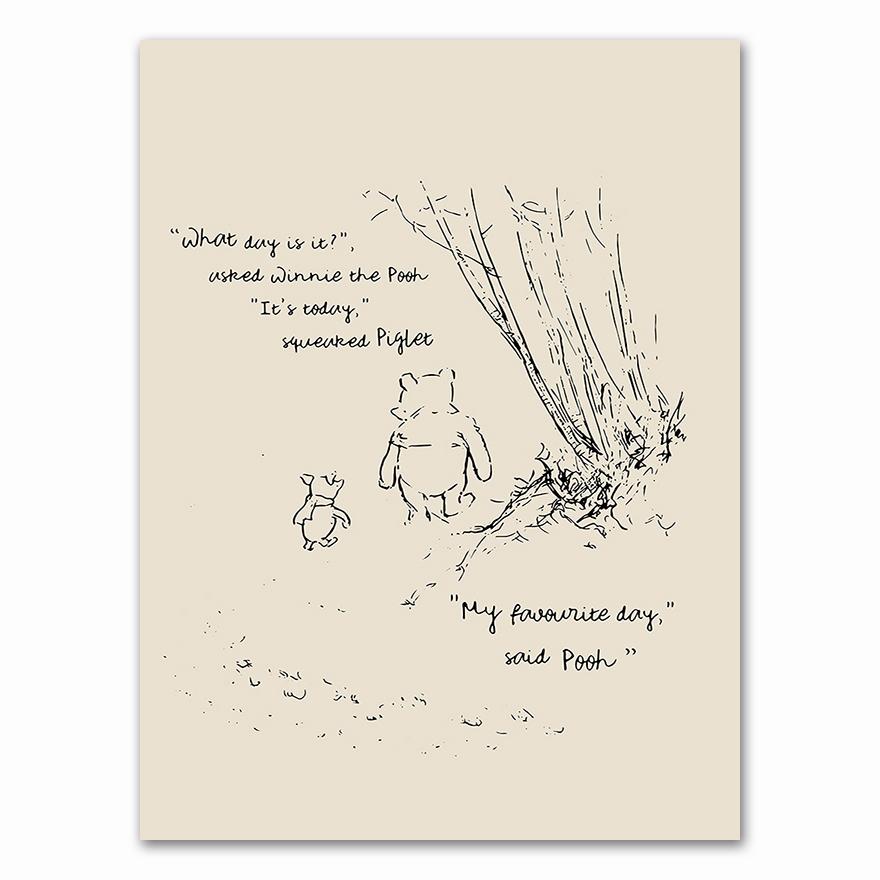 Bear cartoon simple family decorative painting  hight quality canvas painting Art Decor  No Frame