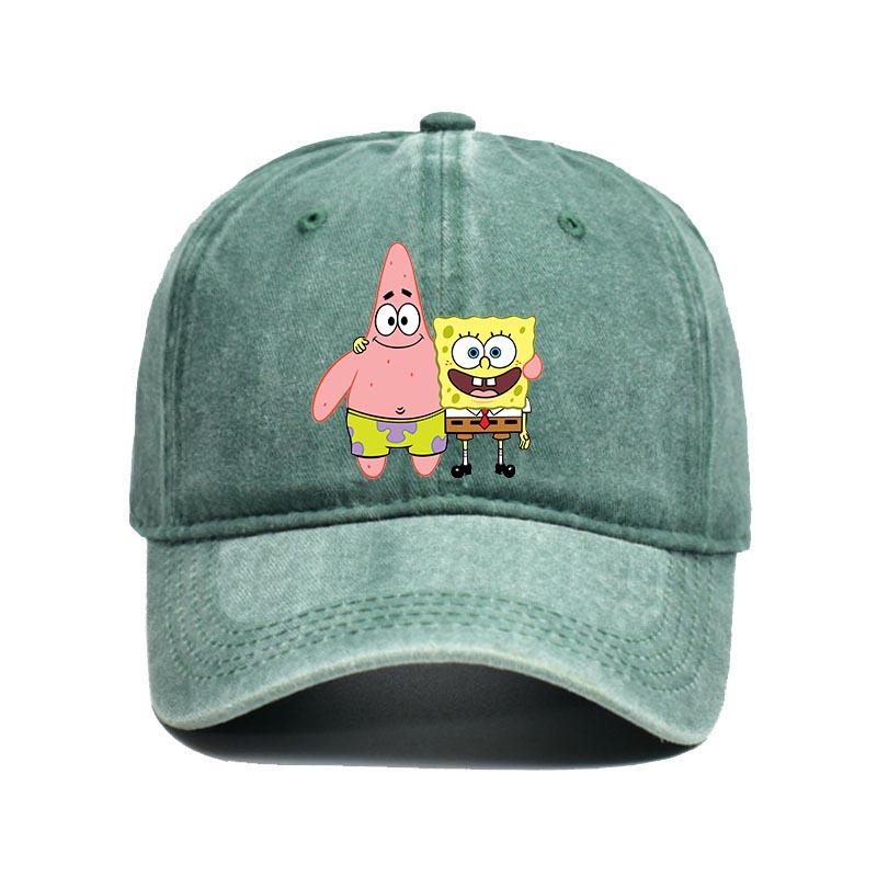 Mode Niedrige SpongeBob Baseballkappe Film Cartoon Figur Erwachsene Männer Frauen Sport Lässig Sonnenschutz Verstellbar Anime Schirmmütze Netzmütze