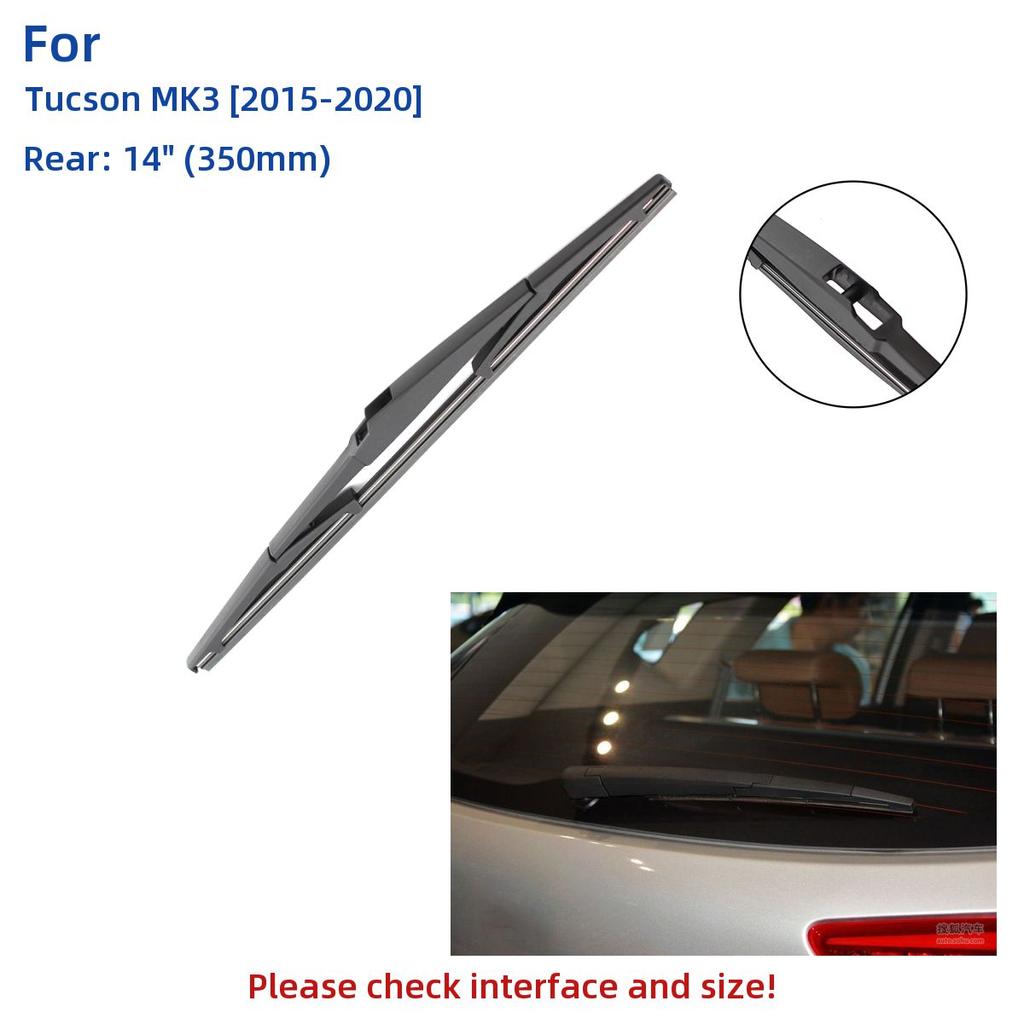 3PCS für Hyundai Tucson MK3 2015-2020 26" 16" 14" vorne hinten Wischerblätter Windschutzscheibe Windschutz Fensterschneider Zubehör 2016 2017 2018 2019 2020