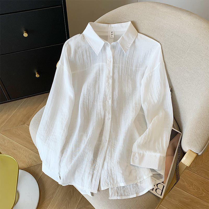 Women's Blue Ice Silk Sun Protection Cardigan - 2025 Summer Back Tie Jacket
