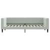 2 In 1 Pull Out Daybed with Drawers Light Grey 80x200 Cm Velvet