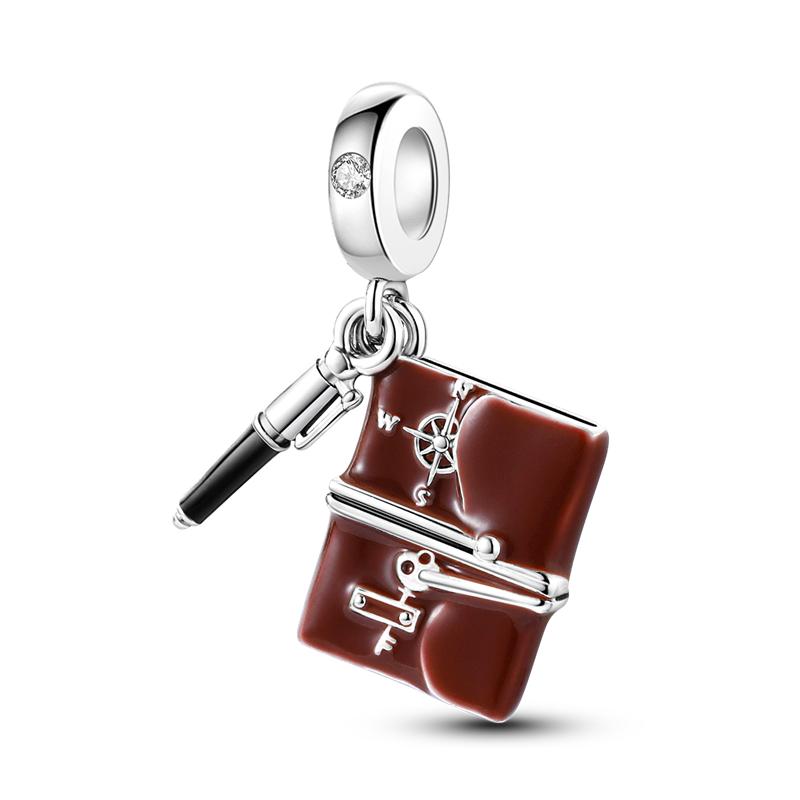 Copper Charms Beads Butterfly Clover Pendant Dangle Fit Original Necklace Bracelet Gift Women Party Diy