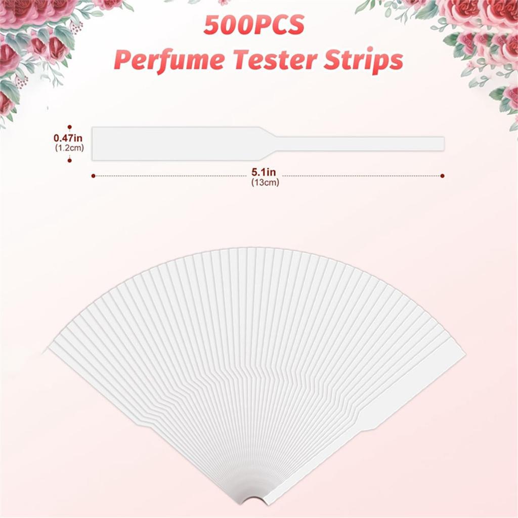 500 Pieces Perfume Tester Strips, Disposable Fragrance Test Strips, Strong Absorbent, Fragrance Blotter Strips