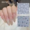 Iridescent Watercolor 3D Butterfly Nail Stickers
