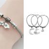 Pakket van 3 Sieraden Armbanden voor Beste Vriendin Symboliserend Zusterschap Hartvormig Ontwerp Grote Zus Middelste Zus Kleine Zus Thema Verstelbaar Zinklegering Cadeau