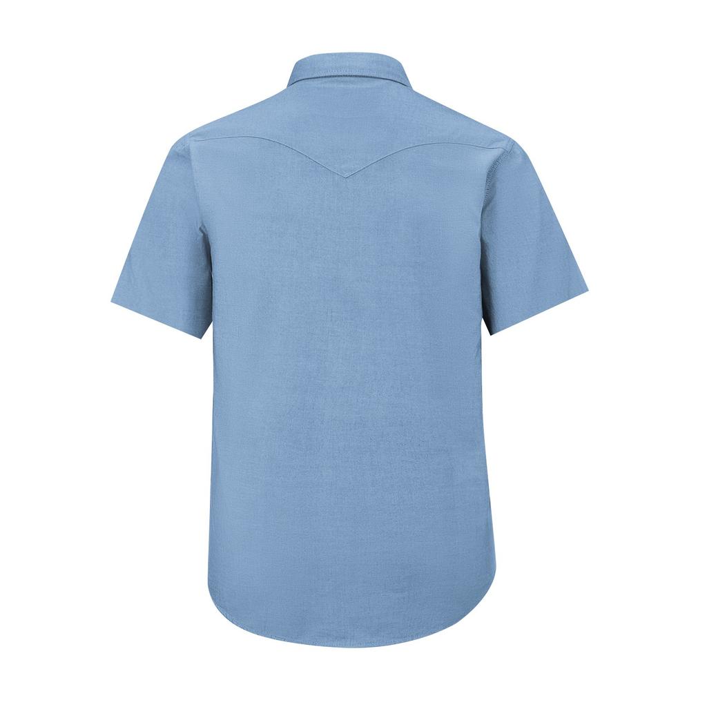 Men'S Fashionable Lapel And Shoulder Length Short Sleeved Casual Top