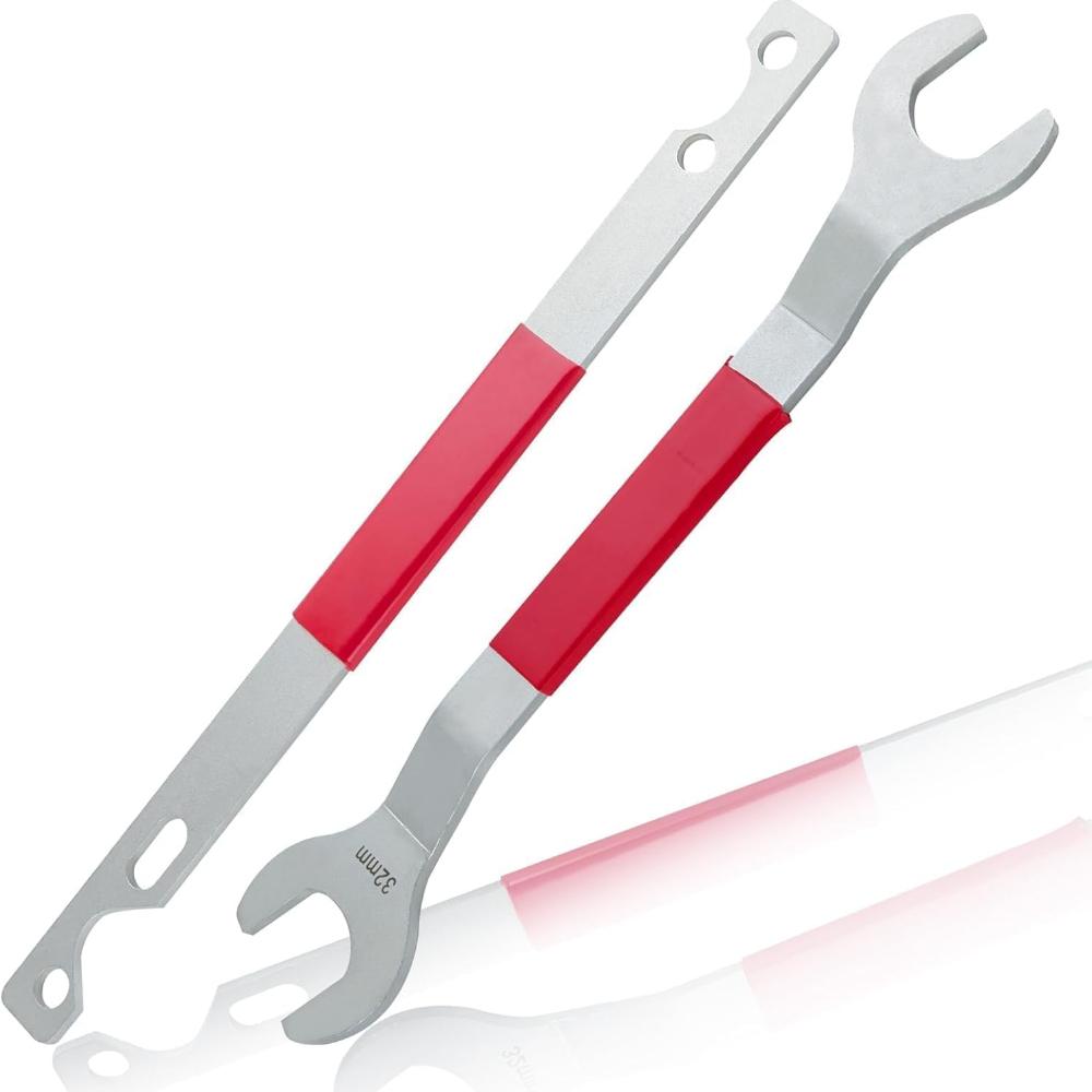 

Fan Clutch Nut Wrench Set 32mm & 36mm Wrenches 2pcs Fan Clutch Removal Tool Kit Water Pump Holder Nut Water Hub Removal, Removing Holding Clutch Tool красный