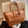 Retro PU Leather Tote Bags For Women Large Capacity Designer Luxury 2026 New Trendy Shopping Bag Korean Version Handbag Women's Bag