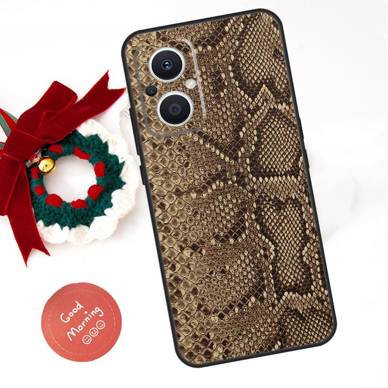 Snake Skin Funda For OPPO Reno 10 11 12 13 14 Pro 11F 12F 13F 14F 7 8 Lite OPPO Find X8 X6 X9 Pro Case