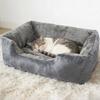 Rectangle Pet Bed Cozy Cat Orthopedic Sofa Bed Warm Plush Dog Calming Bed for Cats Dogs Multiple Sizes Colors