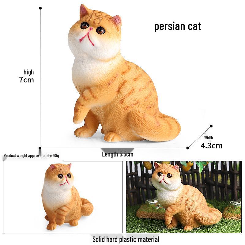 Yaratıcı Sevimli Kedi Bebek Süsleri - Tüysüz, Pastoral ve Yan Yatan Kediler Ev & Kahve Dükkanı Dekorasyonu İçin