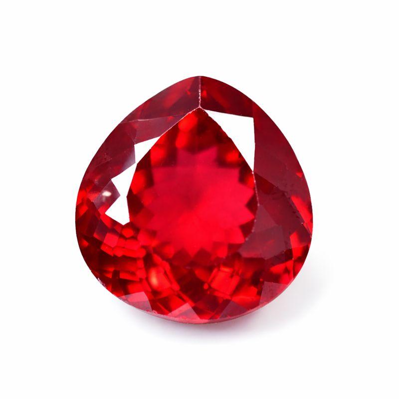 THAI Blood Red Ruby 15 Ct Pear Shape CERTIFIED Natural Loose Gemstone For Her