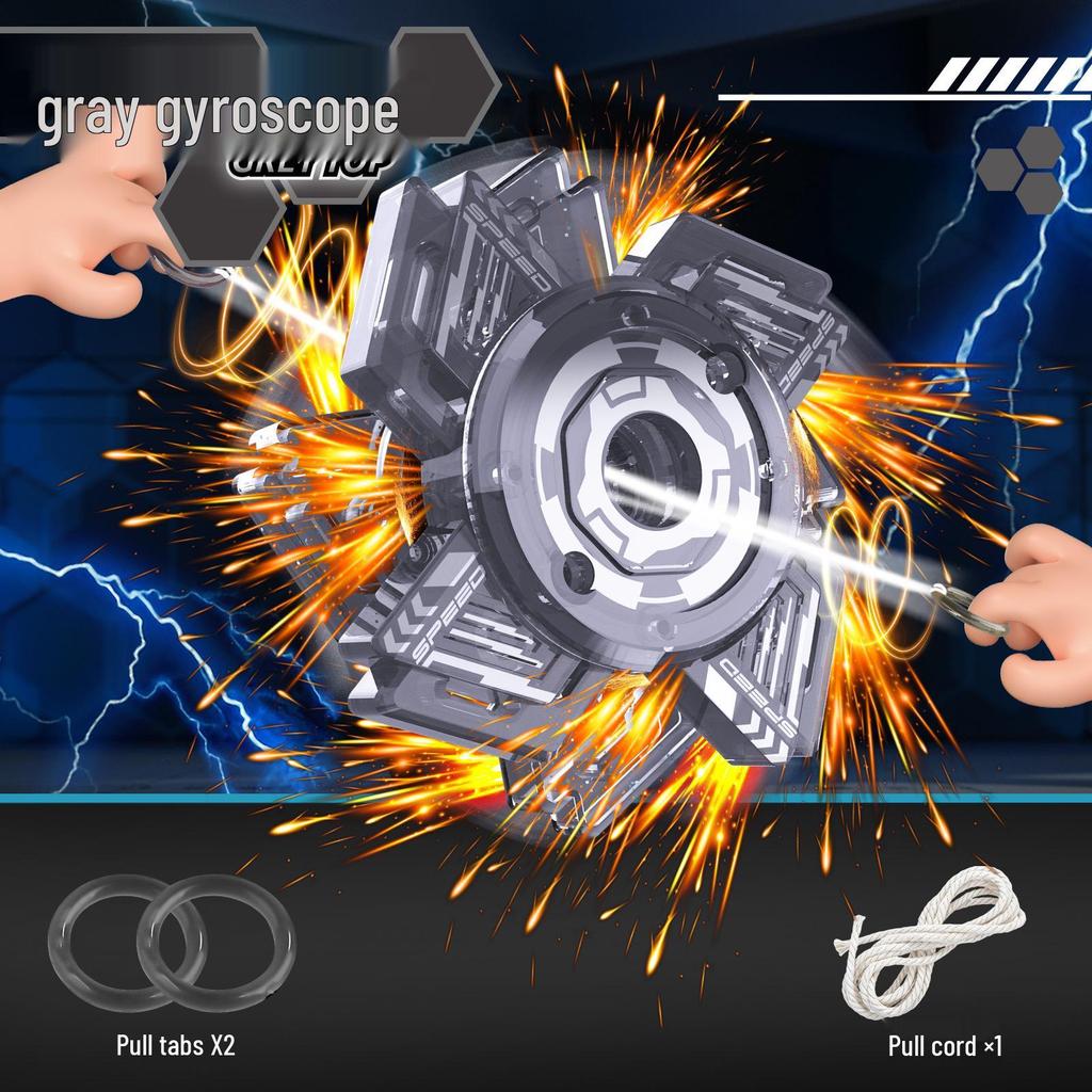 Exploding Spark Pull String Spinning Top - Fun Decompression Toy for Kids