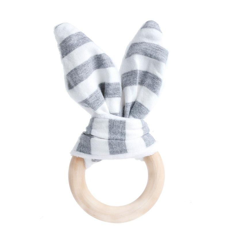 Baby Safety Wooden Natural Teething Ring Chewie Teether Bunny Sensory Toy Gift Baby Safety Wooden Natural Teething Ring Chewie Teether Bunny Sensory Toy Gift