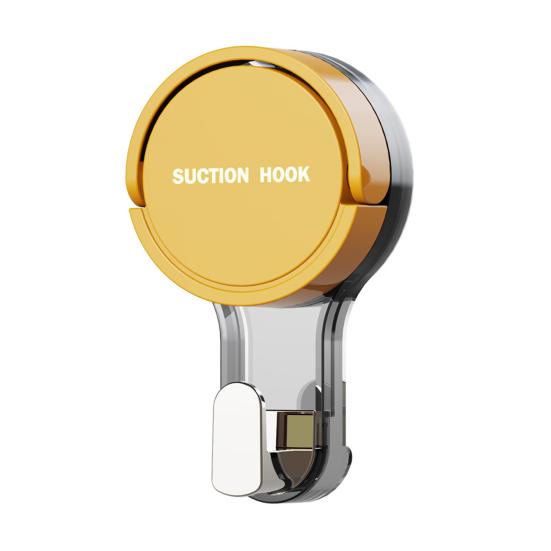 Suction Cup Hook Removable Waterproof Reusable No Drill Heavy Duty Kitchen Bathroom Wall Shower Towel Robe Vacuum Hook жёлтый