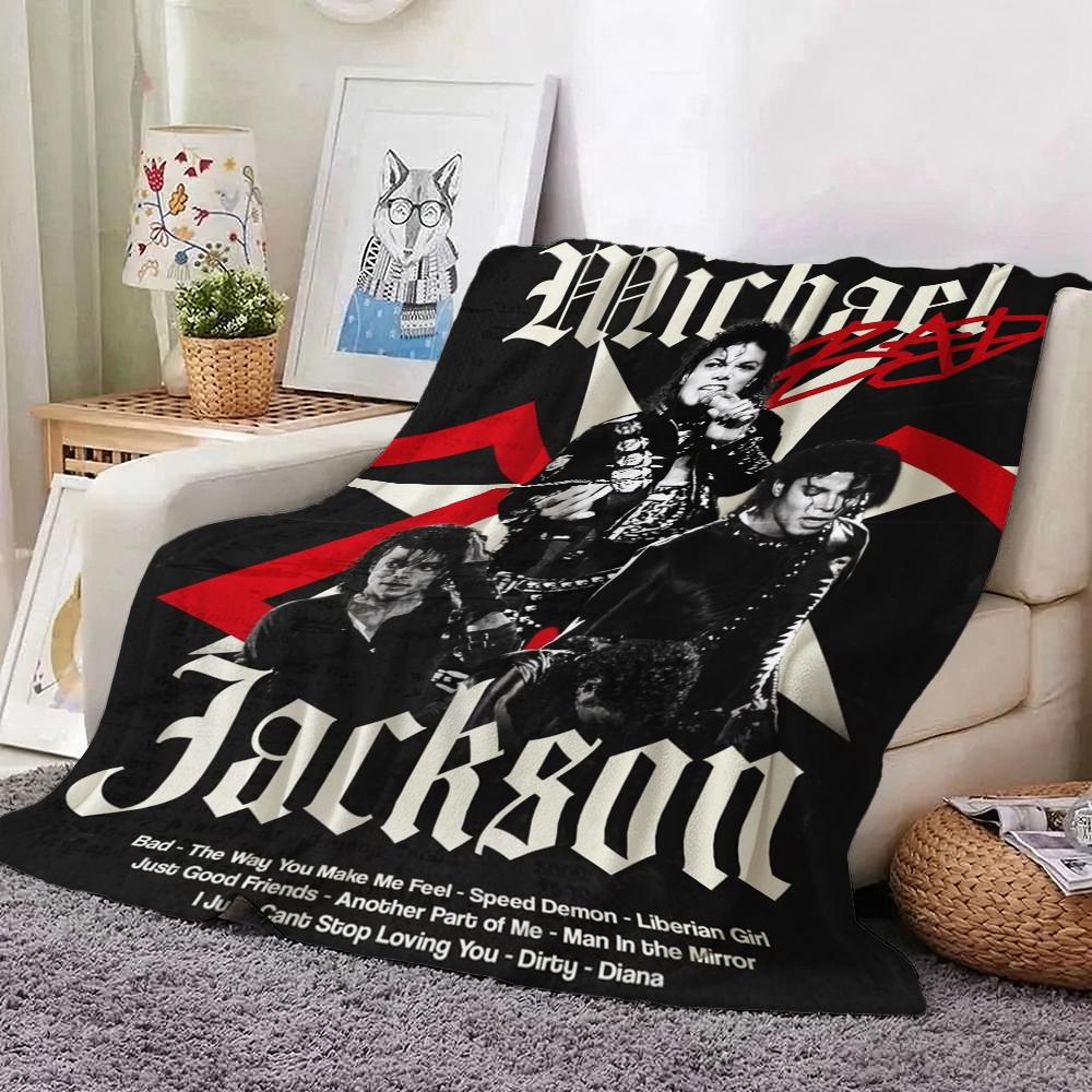 Michael Jackson Dangerous World Tour Theme Printed Blanket Skinfriendly Warm Throw Blanket For Camping Travel Party Decor Gift For Friends