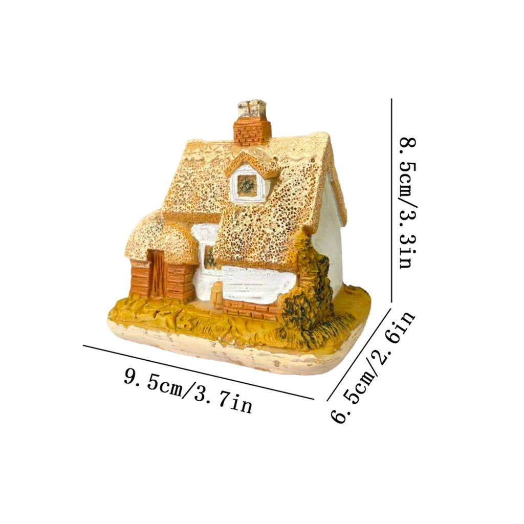 1Pc Resin Christmas Cabin Decoration Ornament, Christmas Decoration, Holiday Gift, Enhances Holiday Atmosphere, Suitable for Indoor Home Decoration,