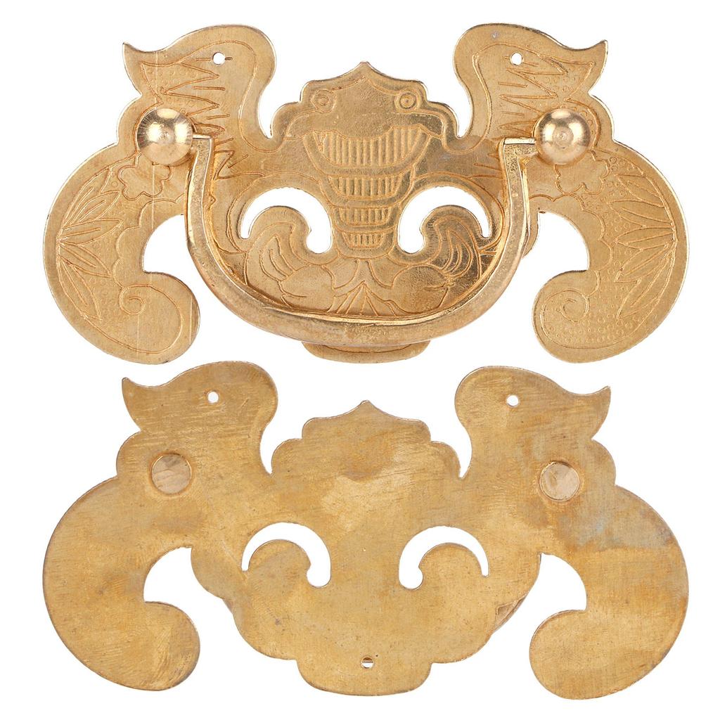 2 Sets Retro Style Handle BatShape Antique Furniture Hardware Handle for Wooden Cupboard Door