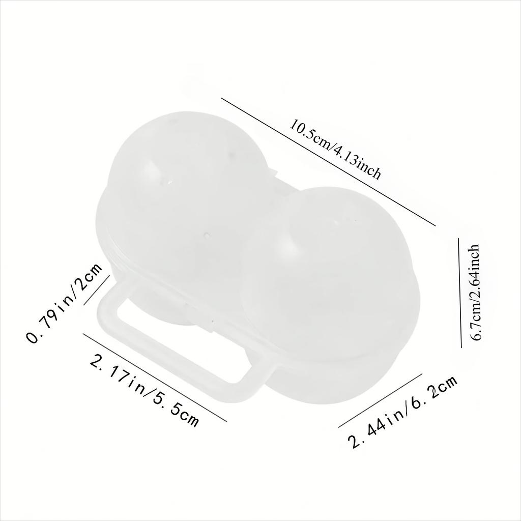 2PC Outdoor Egg Container Shockproof Egg Storage Box With Lid Portable Camping Shatterproof Egg Tray Home Plastic Protection Box