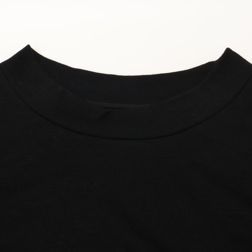 Yohji Yamamoto [Excellent Condition] FP-T06-170 LUMINARY WOOL FLARED UNBALANCED T Luminary Wool Flared Unbalanced T-shirt tops 2 blackUsed