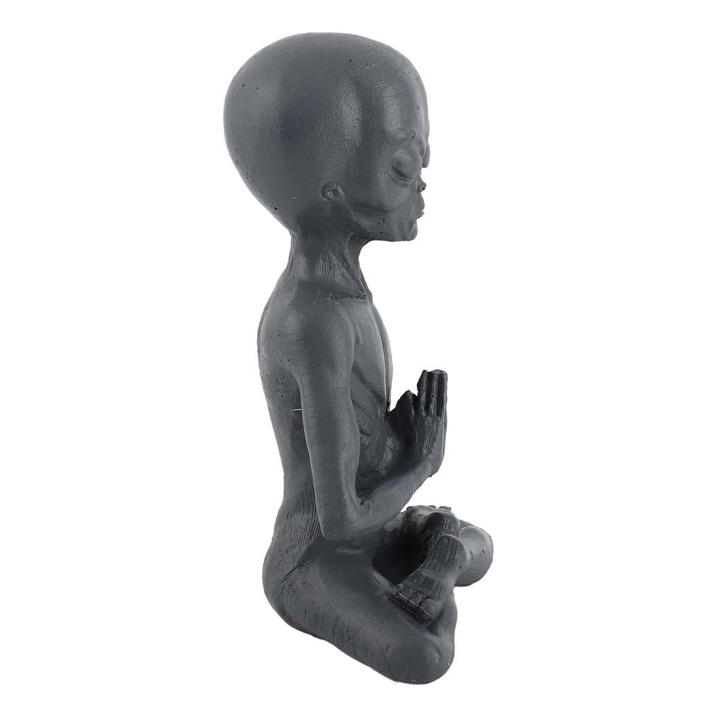 Meditație Spot Meditație Extraterestru Ornament Artizanal de Birou Sculptură Rășină Simulare Grădină